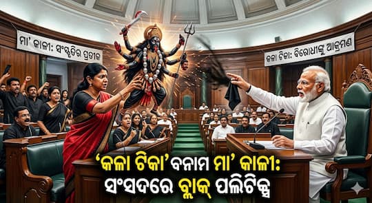 କଳା ଟିକା ବନାମ ମା’ କାଳୀ: ସଂସଦରେ ଜମିଲା କାନିମୋଝିଙ୍କ ‘ବ୍ଲାକ୍’ ପଲିଟିକ୍ସ କଳା ଟିକା ବନାମ ମା’ କାଳୀ: ସଂସଦରେ ଜମିଲା କାନିମୋଝିଙ୍କ ‘ବ୍ଲାକ୍’ ପଲିଟିକ୍ସ