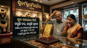 ସୁନା ବଜାରରେ ନିଆଁ: ବଢୁଛି ଦର, କାନ୍ଦୁଛି ଗ୍ରାହକ