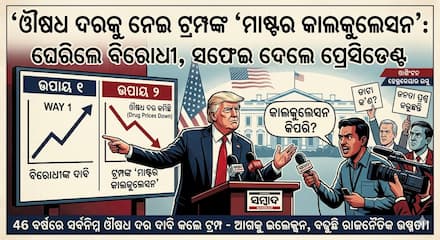 ଔଷଧ ଦରକୁ ନେଇ ଟ୍ରମ୍ପଙ୍କ ‘ମାଷ୍ଟର କାଲକୁଲେସନ’: ଘେରିଲେ ବିରୋଧୀ, ସଫେଇ ଦେଲେ ପ୍ରେସିଡେଣ୍ଟ ଔଷଧ ଦରକୁ ନେଇ ଟ୍ରମ୍ପଙ୍କ ‘ମାଷ୍ଟର କାଲକୁଲେସନ’: ଘେରିଲେ ବିରୋଧୀ, ସଫେଇ ଦେଲେ ପ୍ରେସିଡେଣ୍ଟ