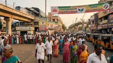 ତାମିଲନାଡୁ ମହାଲଢ଼େଇ : ଚେନ୍ନାଇ ଚଉକି ପାଇଁ ‘ହାଇ-ଭୋଲଟେଜ୍’ ଫାଇଟ୍ ତାମିଲନାଡୁ ମହାଲଢ଼େଇ : ଚେନ୍ନାଇ ଚଉକି ପାଇଁ ‘ହାଇ-ଭୋଲଟେଜ୍’ ଫାଇଟ୍