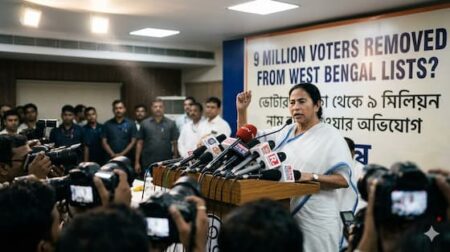 ଭୋଟର ତାଲିକାରୁ ୯୦ ଲକ୍ଷ ନାଁ ଗାଏବ : ବିଜେପି ବିରୋଧରେ ବିସ୍ଫୋରକ ଅଭିଯୋଗ ଆଣିଲେ ମମତା ଭୋଟର ତାଲିକାରୁ ୯୦ ଲକ୍ଷ ନାଁ ଗାଏବ : ବିଜେପି ବିରୋଧରେ ବିସ୍ଫୋରକ ଅଭିଯୋଗ ଆଣିଲେ ମମତା