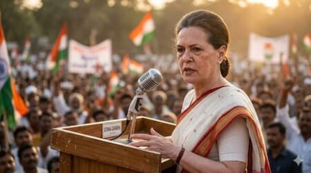 ମୋଦୀଙ୍କୁ ସୋନିଆଙ୍କ ଶାଣିତ ବାଣ: କହିଲେ, ବିପଦରେ ଗଣତନ୍ତ୍ର, ବେକାରୀରେ ଜଳୁଛି ଦେଶ! ମୋଦୀଙ୍କୁ ସୋନିଆଙ୍କ ଶାଣିତ ବାଣ: କହିଲେ, ବିପଦରେ ଗଣତନ୍ତ୍ର, ବେକାରୀରେ ଜଳୁଛି ଦେଶ!